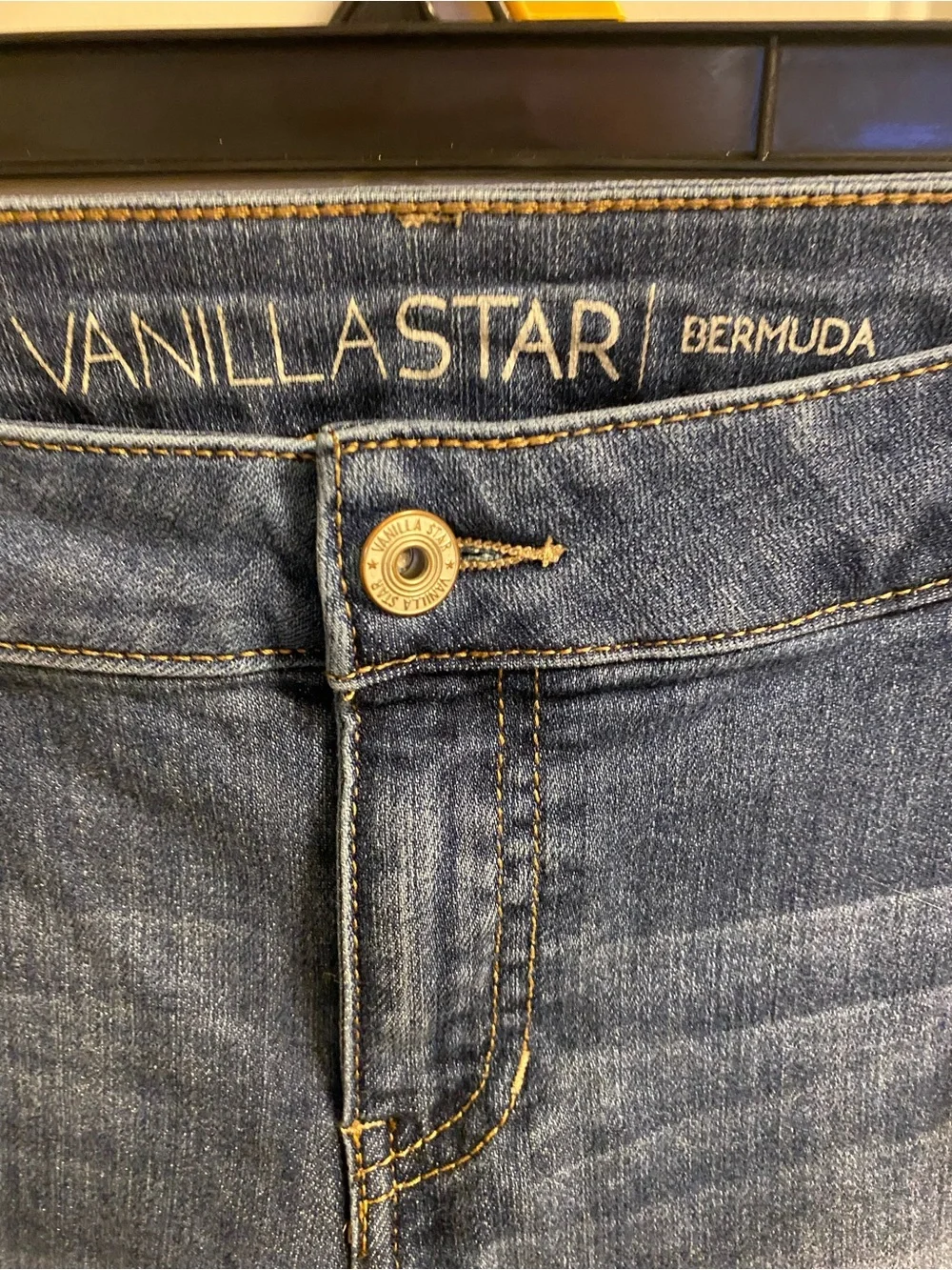 Vanilla Star Jeans Shorts 15 Juniors Bermud Style Stretch Blue Denim Scored